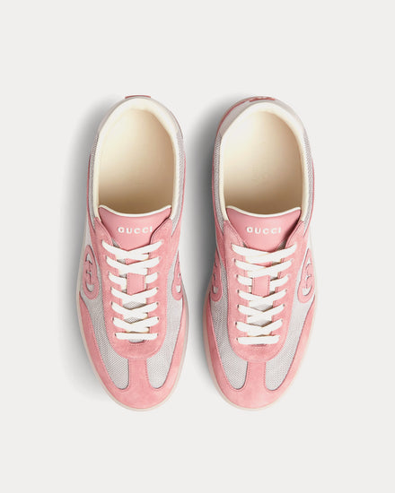 Gucci G75 Suede Pink Low Top Sneakers - 2
