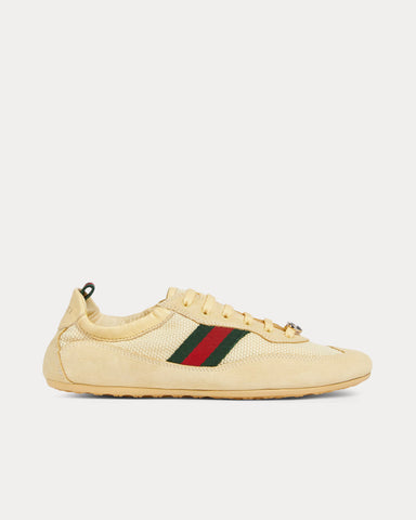 Gucci Shift Fabric Light Yellow Low Top Sneakers