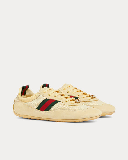 Gucci Shift Fabric Light Yellow Low Top Sneakers - 3