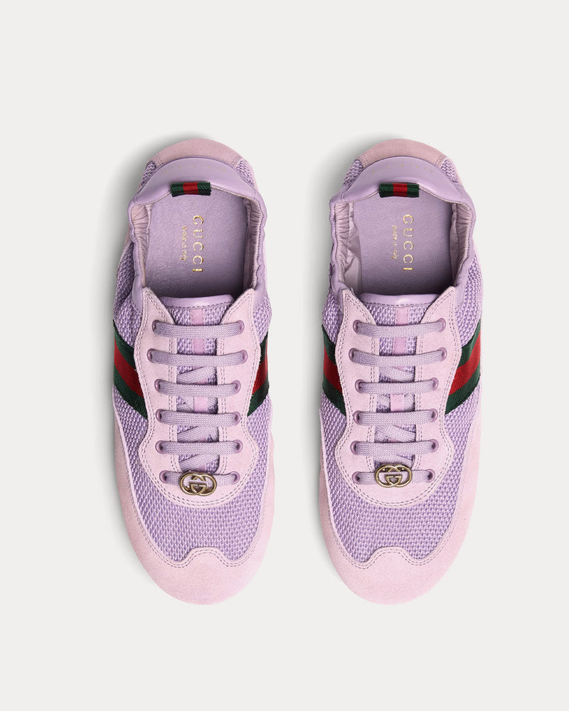 Gucci Shift Fabric Lilac Low Top Sneakers - 2