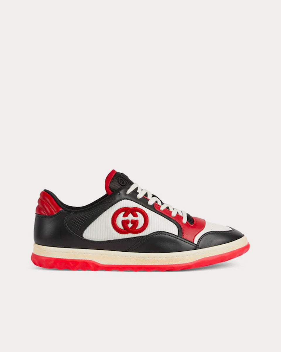 Gucci MAC80 Leather Black / White / Red Low Top Sneakers - Sneak in Peace