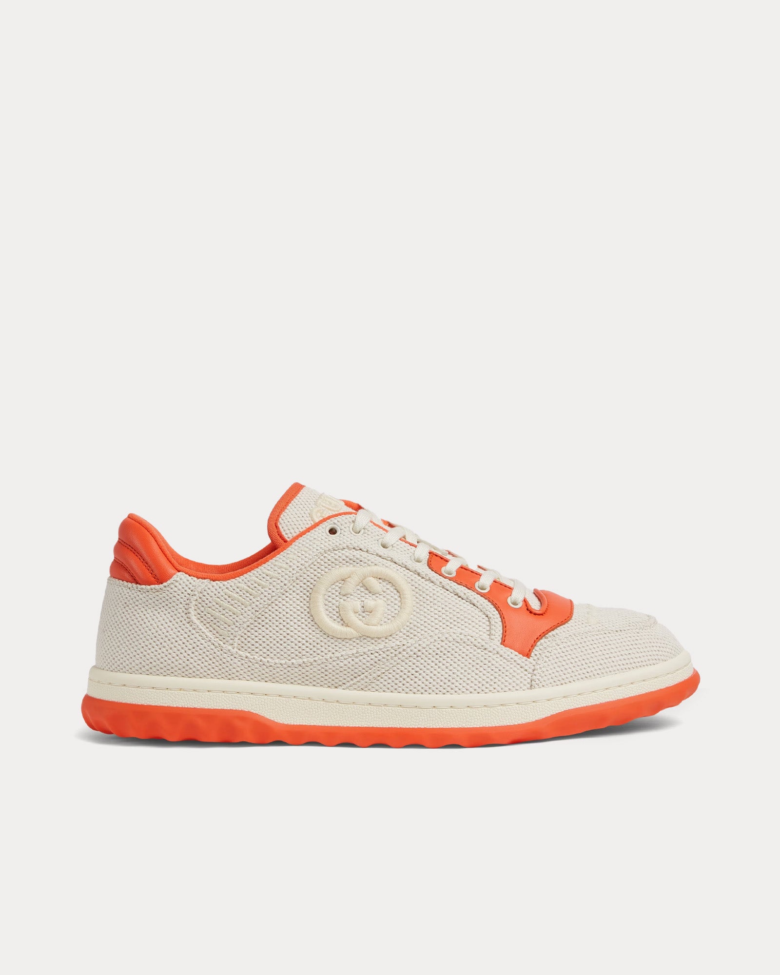 Gucci Men's MAC80 Canvas Beige / Orange Low Top Sneakers