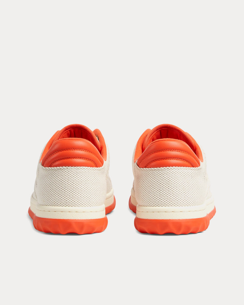 NIB Gucci MAC80 Sneakers Cream Orange Canvas Low Top UK8.5 US9 Authentic Gucci Men main image 4