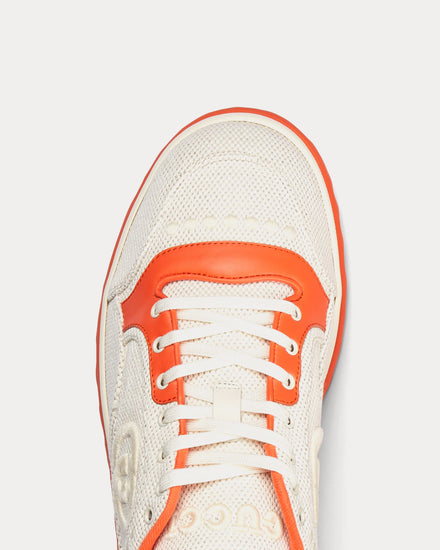 Gucci MAC80 Canvas Beige / Orange Low Top Sneakers - 4