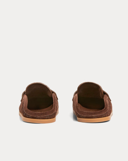 Gucci Double G with GG Suede Brown Mules - 4