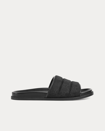 Gucci Padded Black Slide Sandals - 1