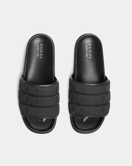Gucci Padded Black Slide Sandals - 2