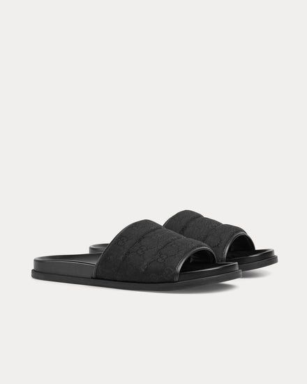 Gucci Padded Black Slide Sandals - 3