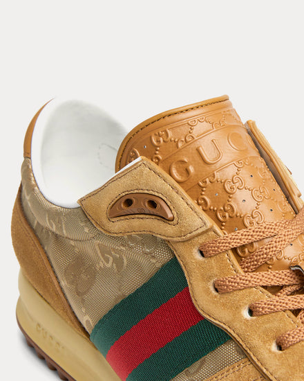 Gucci Re-Motion with Original GG Canvas Camel Low Top Sneakers - 4