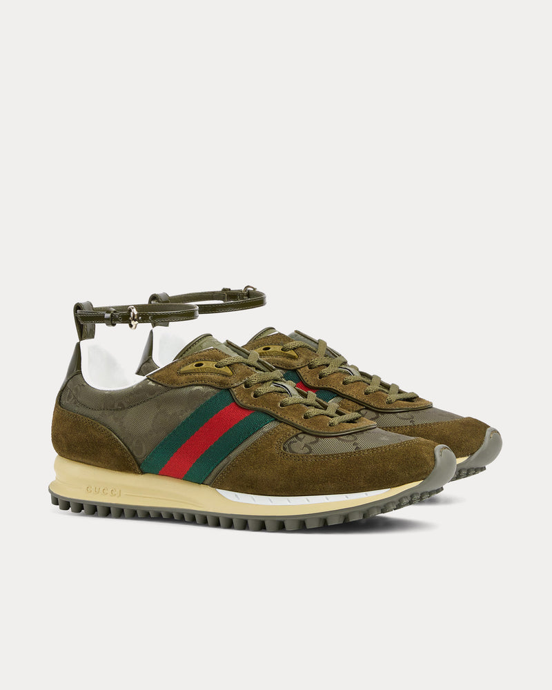 Gucci Re-Motion with GG Nylon Dark Green Low Top Sneakers - 3