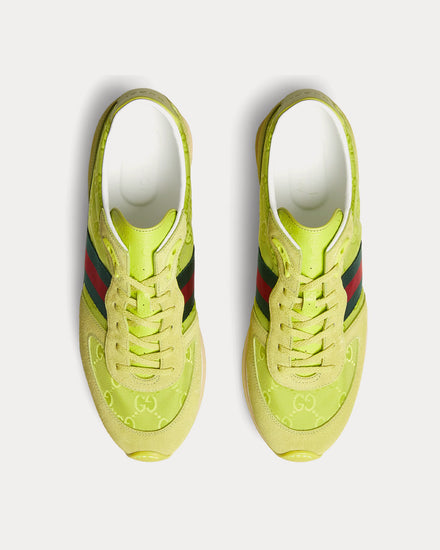 Gucci Re-Motion with Original GG Canvas Bright Green Low Top Sneakers - 2
