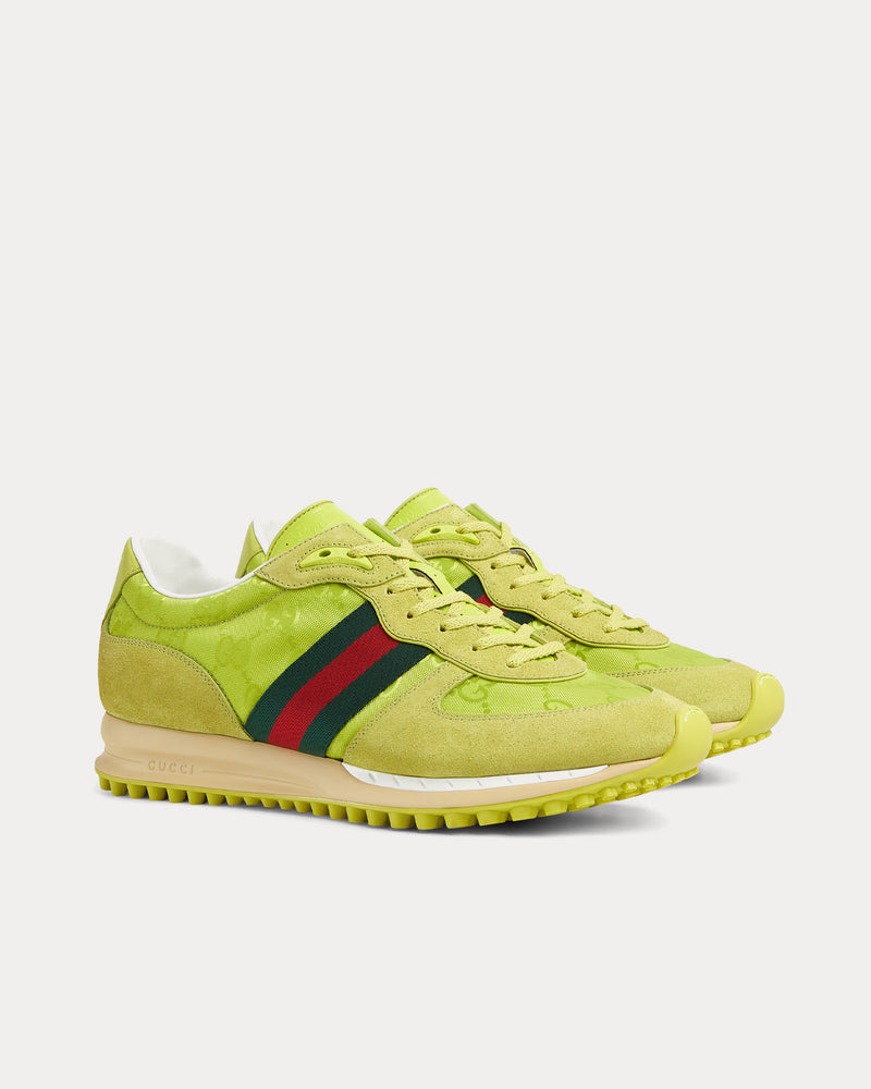 Gucci Re-Motion with Original GG Canvas Bright Green Low Top Sneakers - 3