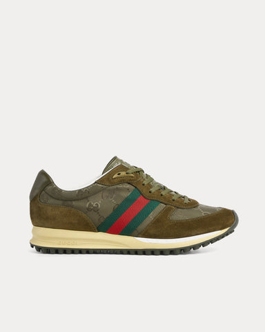Gucci Re-Motion with Original GG Canvas Dark Green Low Top Sneakers