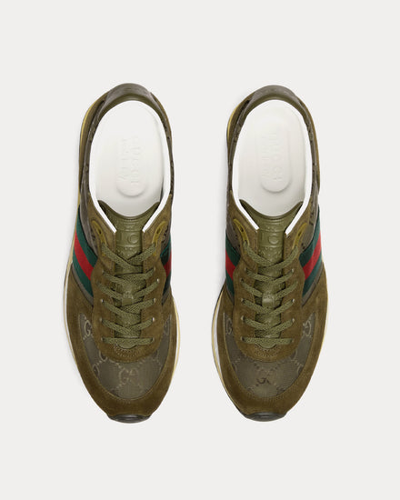 Gucci Re-Motion with Original GG Canvas Dark Green Low Top Sneakers - 2