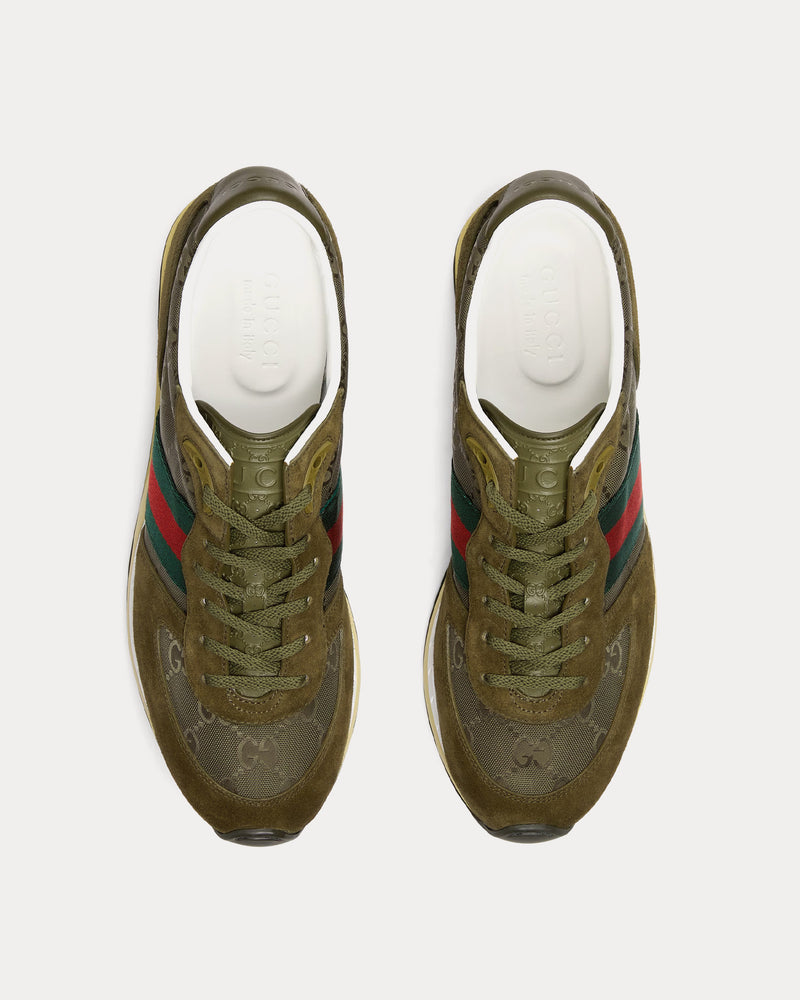 Gucci Re-Motion with Original GG Canvas Dark Green Low Top Sneakers - 2