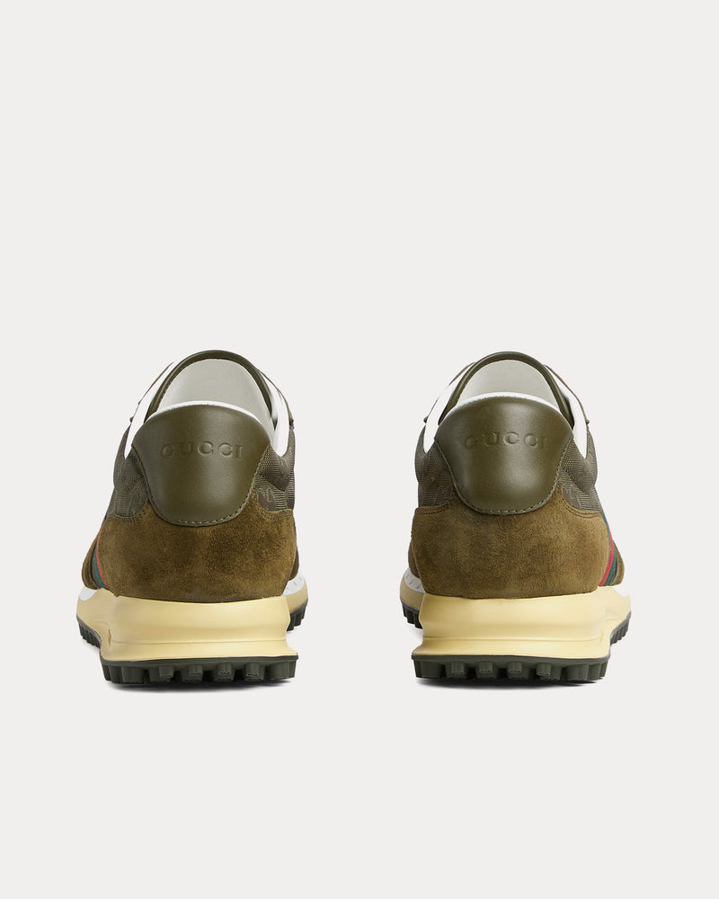 Gucci Re-Motion with Original GG Canvas Dark Green Low Top Sneakers - 4