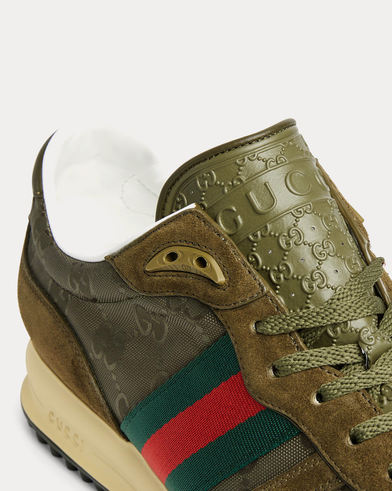 Gucci Re-Motion with Original GG Canvas Dark Green Low Top Sneakers - 5