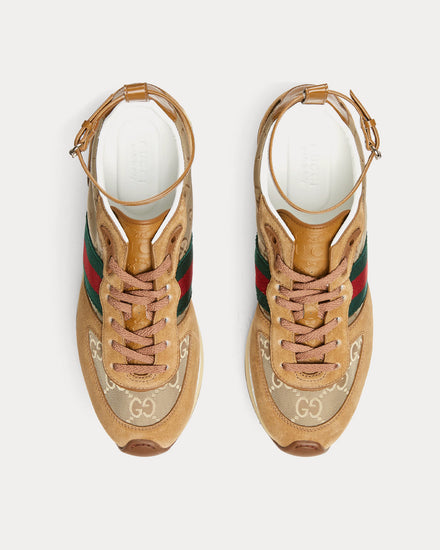 Gucci Re-Motion with GG Nylon & Suede Light Brown Low Top Sneakers - 2