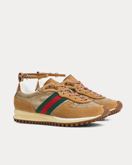 Gucci Re-Motion with GG Nylon & Suede Light Brown Low Top Sneakers - 3