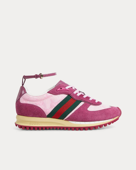 Gucci Re-Motion with GG Nylon & Suede Pink Low Top Sneakers - 1
