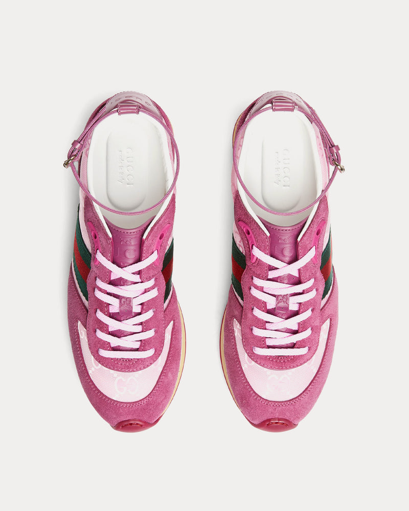 Gucci Re-Motion with GG Nylon & Suede Pink Low Top Sneakers - 2