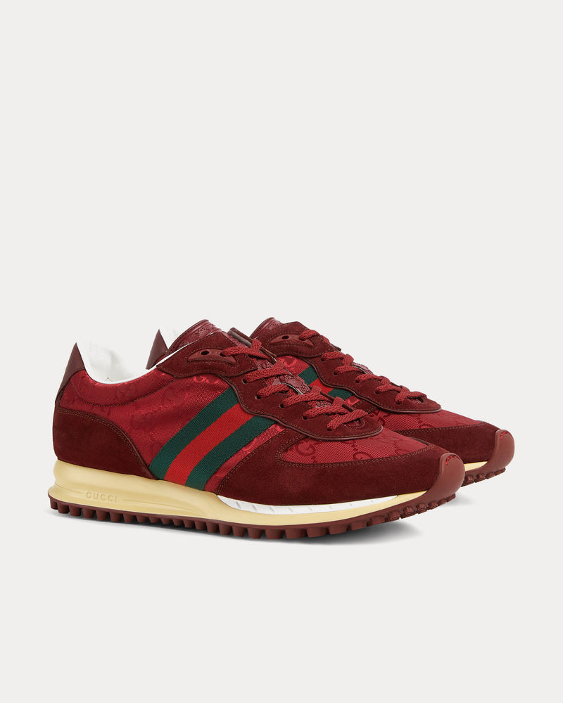 Gucci Re-Motion with Original GG Canvas Red Low Top Sneakers - 3