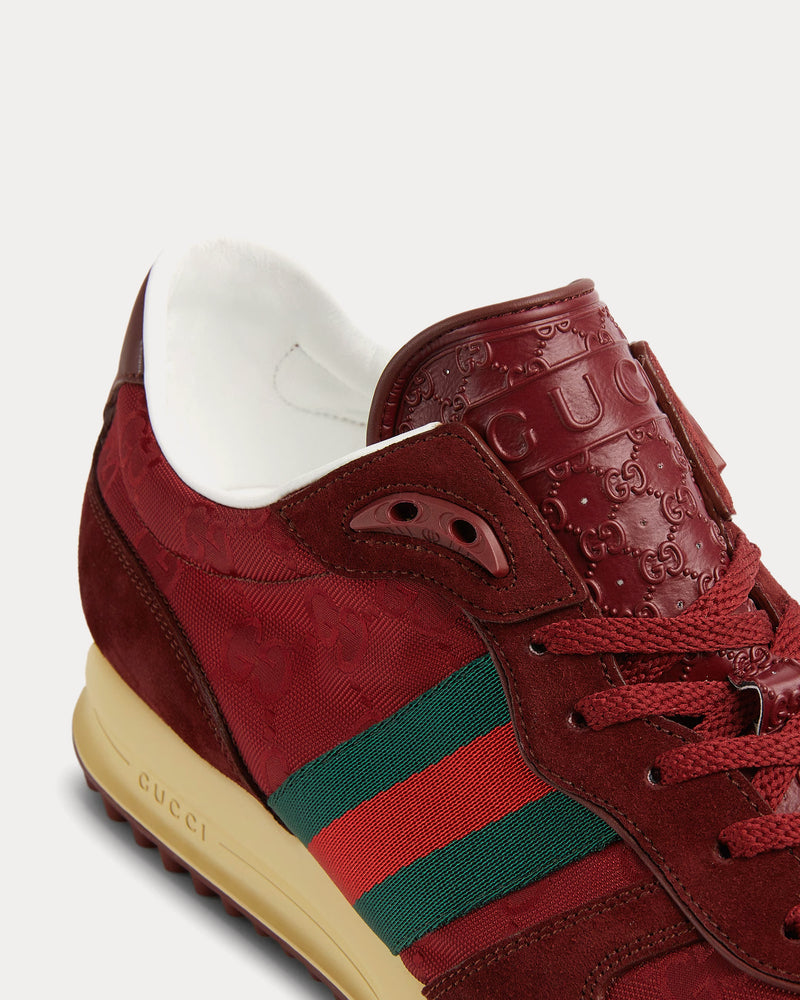 Gucci Re-Motion with Original GG Canvas Red Low Top Sneakers - 5
