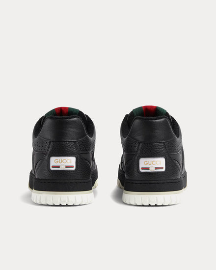 Gucci Re-Web with GG Outline Pebbled Leather Black Low Top Sneakers - 4