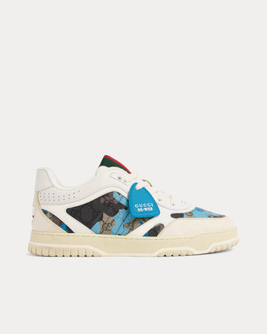 Gucci Re-Web with GG Monogram & Camouflage Blue / White Low Top Sneakers