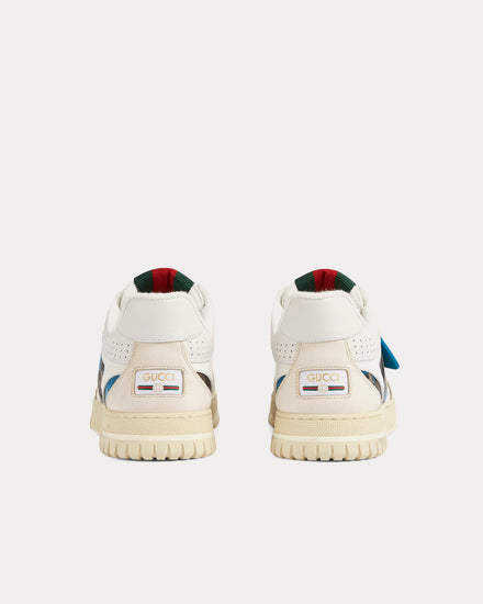 Gucci Re-Web with GG Monogram & Camouflage Blue / White Low Top Sneakers - 4