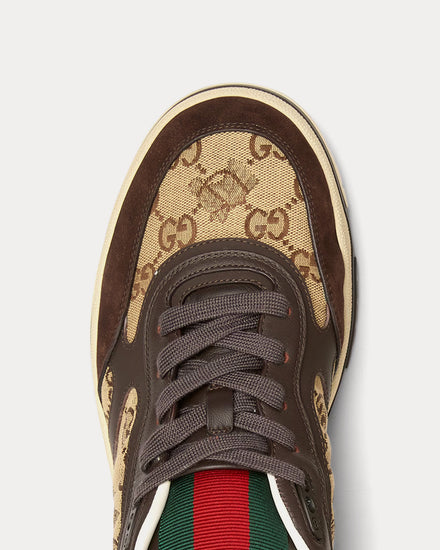 Gucci Re-Web with Horse-Shaped Charm Dark Brown / Beige Low Top Sneakers - 5