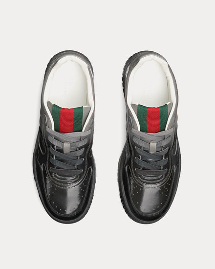 Gucci Re-Web with Shiny Gradient-Effect Leather Dark Grey Low Top Sneakers - 2