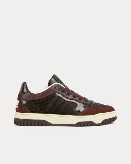 Gucci Re-Web with GG Canvas Dark Brown Low Top Sneakers - 1