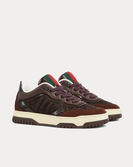 Gucci Re-Web with GG Canvas Dark Brown Low Top Sneakers - 3