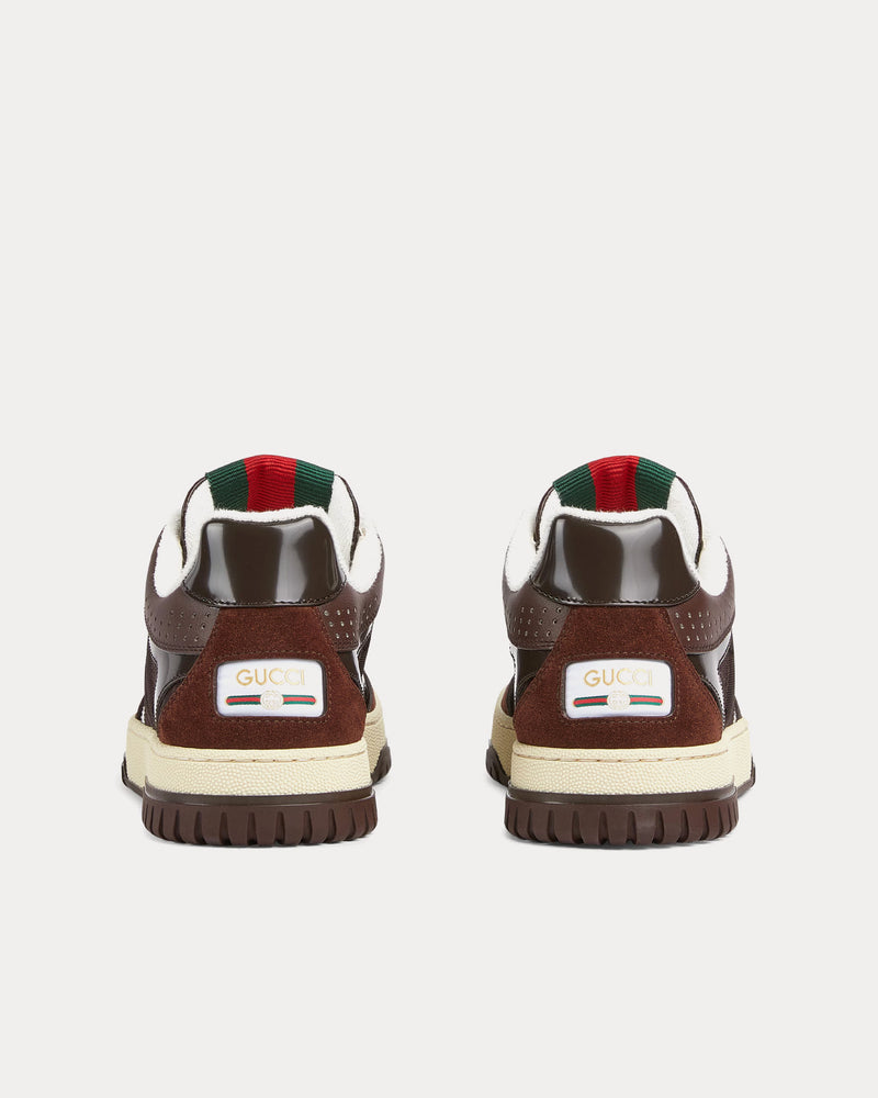 Gucci Re-Web with GG Canvas Dark Brown Low Top Sneakers - 4