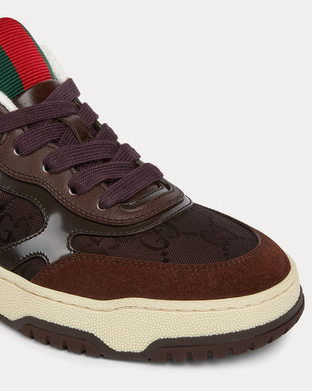 Gucci Re-Web with GG Canvas Dark Brown Low Top Sneakers - 5