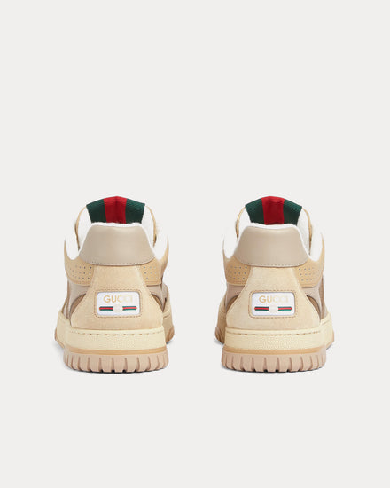 Gucci Re-Web with GG Nylon Beige / Dark Brown Low Top Sneakers - 4