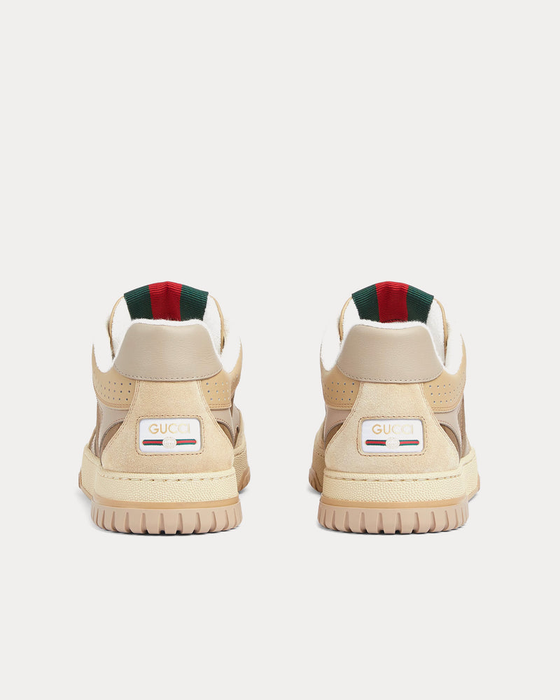 Gucci Re-Web with GG Nylon Beige / Dark Brown Low Top Sneakers - 4