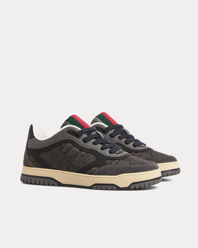 Gucci Re-Web with GG Nylon Grey Low Top Sneakers - 3
