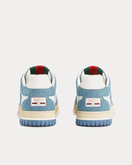 Gucci Re-Web with GG Denim Light Blue Low Top Sneakers - 4