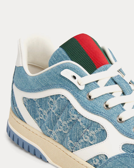 Gucci Re-Web with GG Denim Light Blue Low Top Sneakers - 5