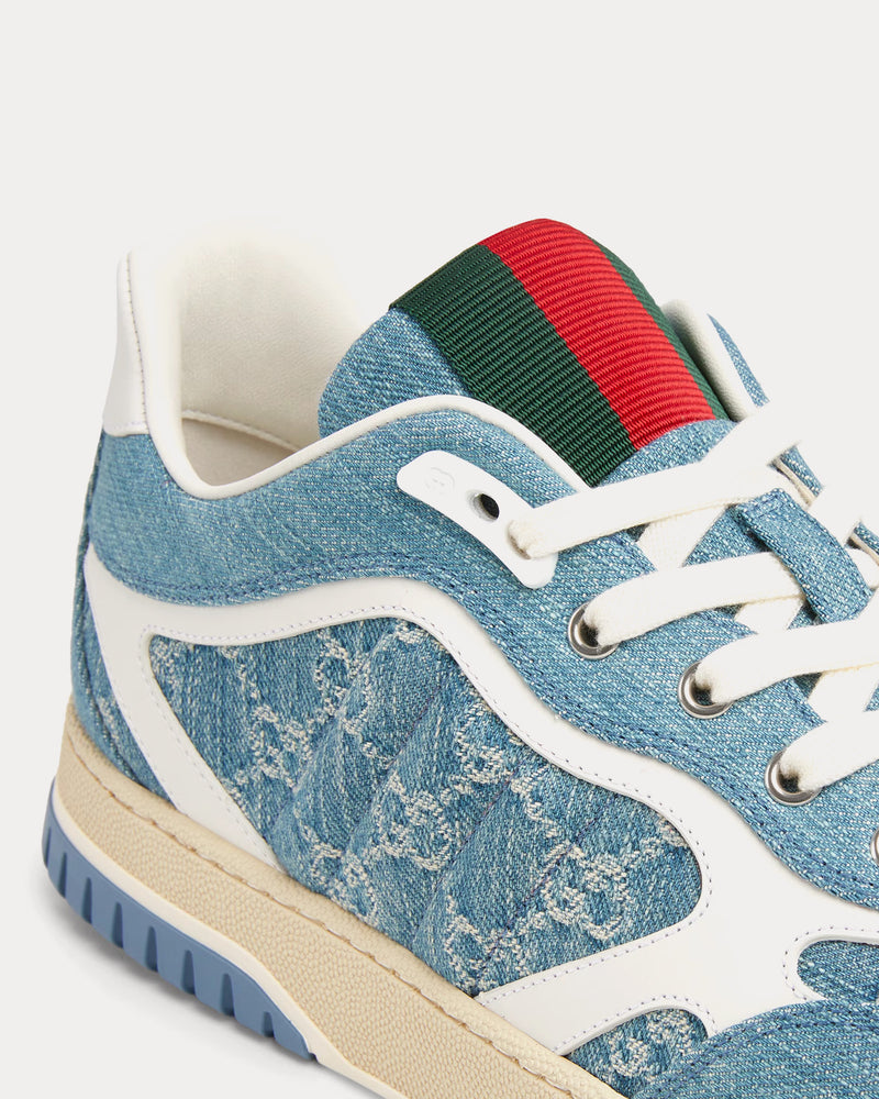 Gucci Re-Web with GG Denim Light Blue Low Top Sneakers - 5