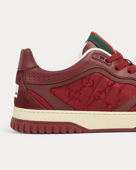 Gucci Re-Web with GG Nylon Rosso Ancora Red Low Top Sneakers - 5