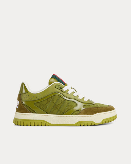 Gucci Re-Web with GG Canvas Dark Green Low Top Sneakers - 1