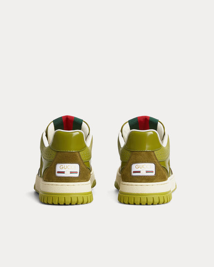 Gucci Re-Web with GG Canvas Dark Green Low Top Sneakers - 4