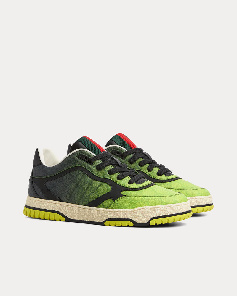 Gucci Re-Web with GG Supreme Gradient Green Low Top Sneakers - 3