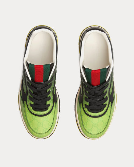 Gucci Re-Web with GG Supreme Gradient Green Low Top Sneakers - 2