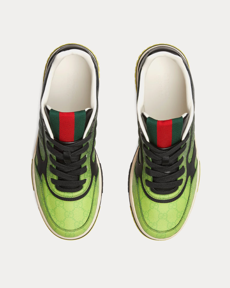 Gucci Re-Web with GG Supreme Gradient Green Low Top Sneakers - 2