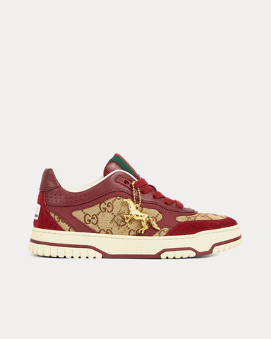 Gucci Re-Web with Horse-Shaped Charm Rosso Ancora Red Low Top Sneakers