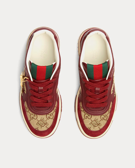 Gucci Re-Web with Horse-Shaped Charm Rosso Ancora Red Low Top Sneakers - 2